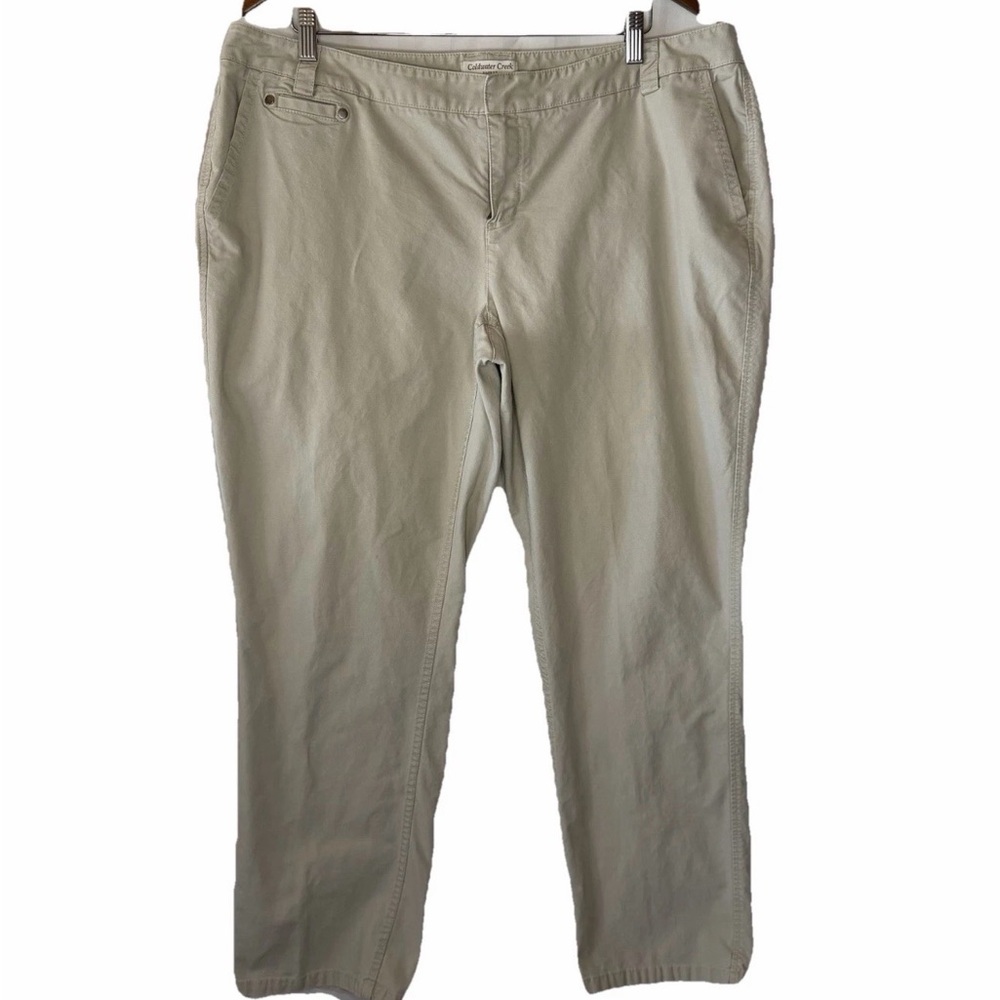Coldwater Creek River Fit Pants Plus Size 18W Flat Front Neutral Business Casual